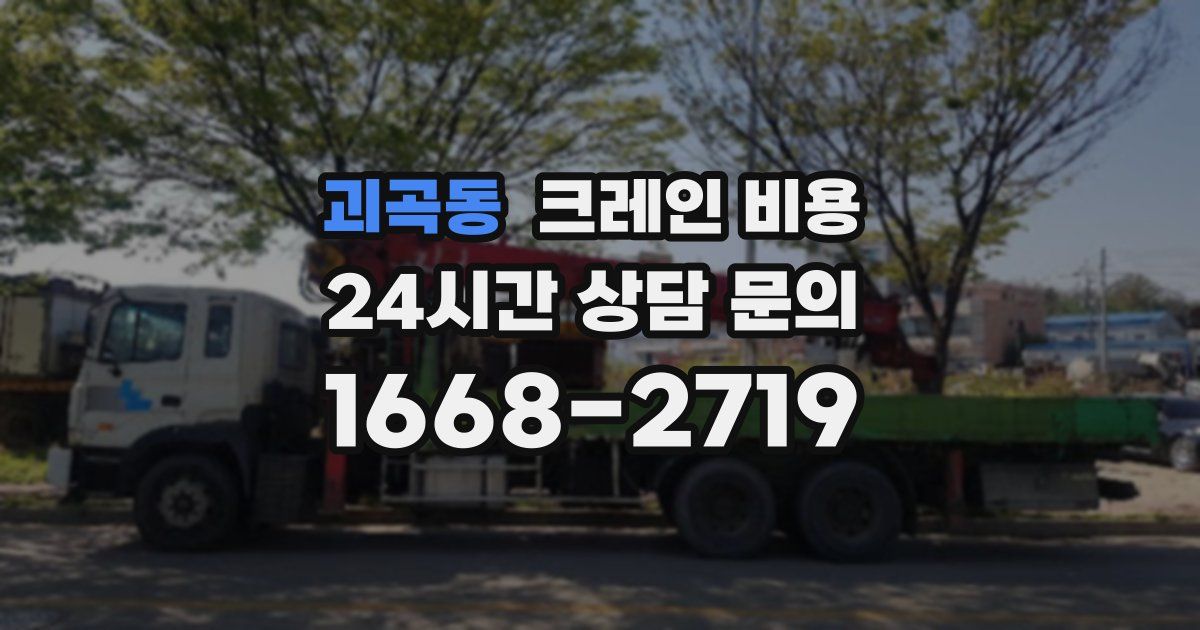 괴곡동 크레인 비용