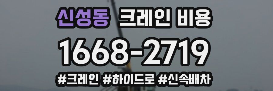 신성동 크레인 비용