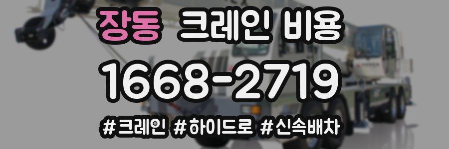 장동 크레인 비용