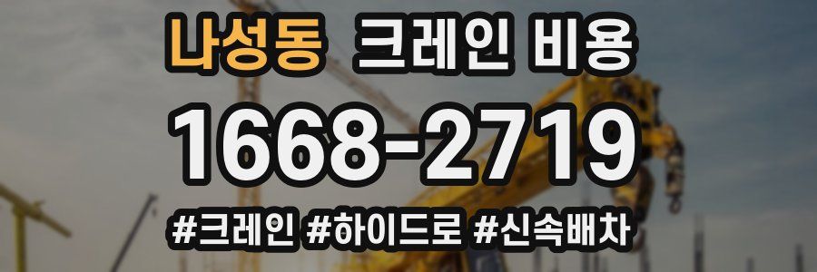 나성동 크레인 비용