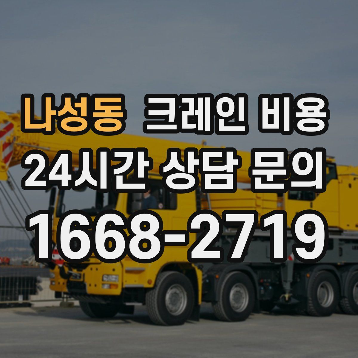 나성동 크레인 비용