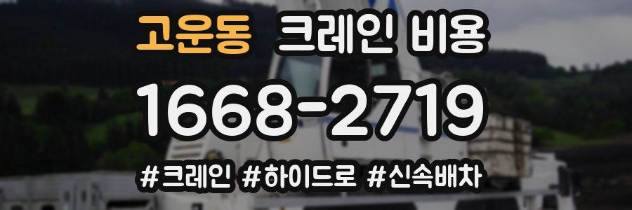 고운동 크레인 비용