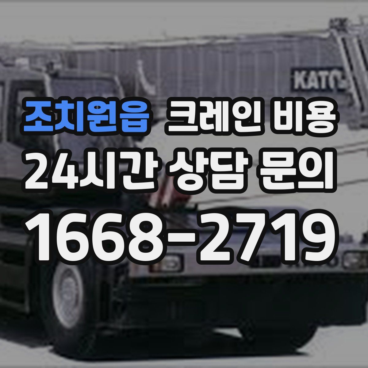 조치원읍 크레인 비용