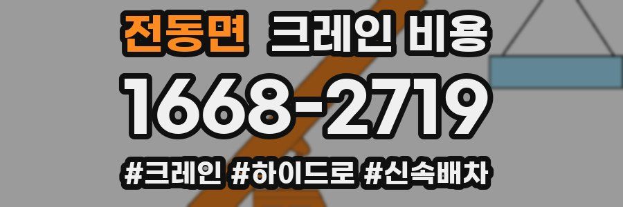 전동면 크레인 비용
