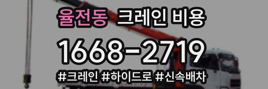 율전동 크레인 비용