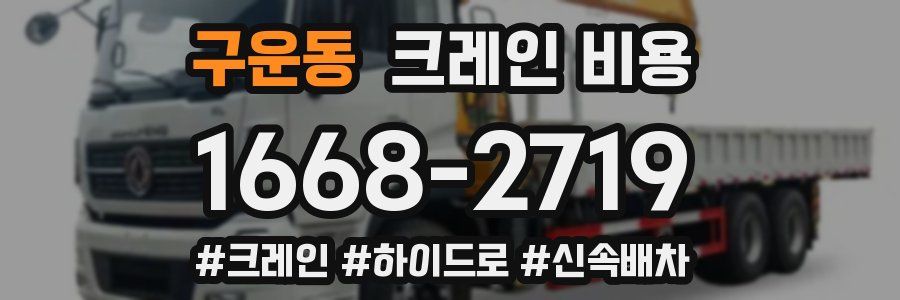 구운동 크레인 비용