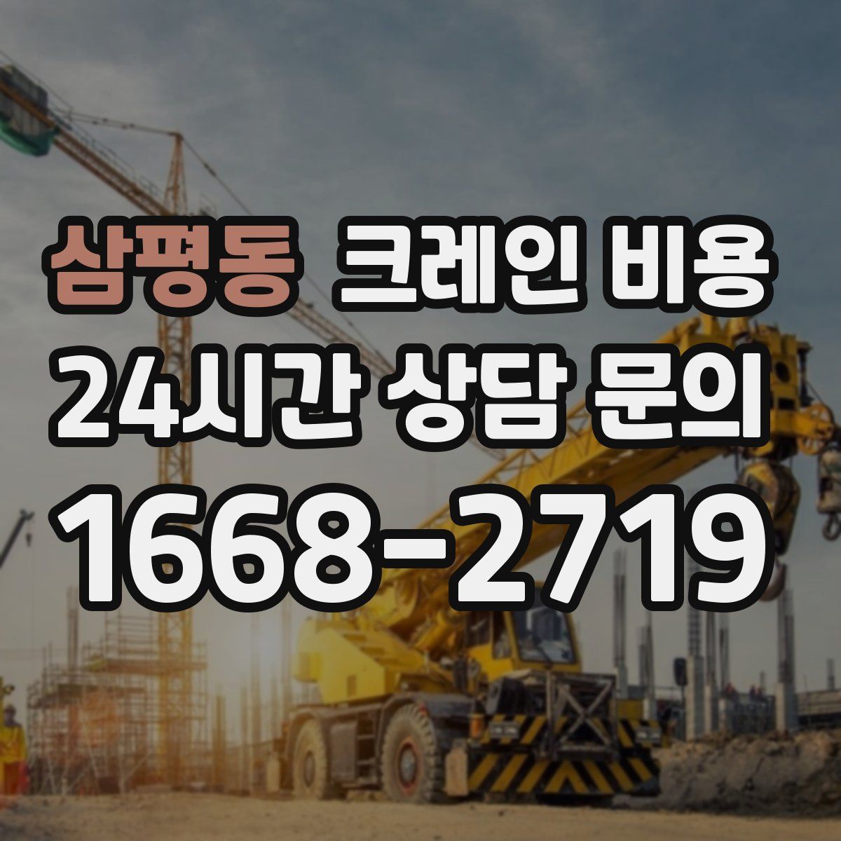 삼평동 크레인 비용