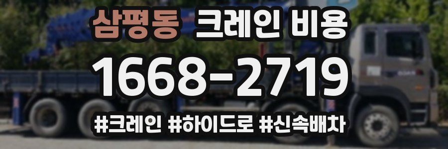 삼평동 크레인 비용