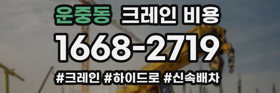 운중동 크레인 비용