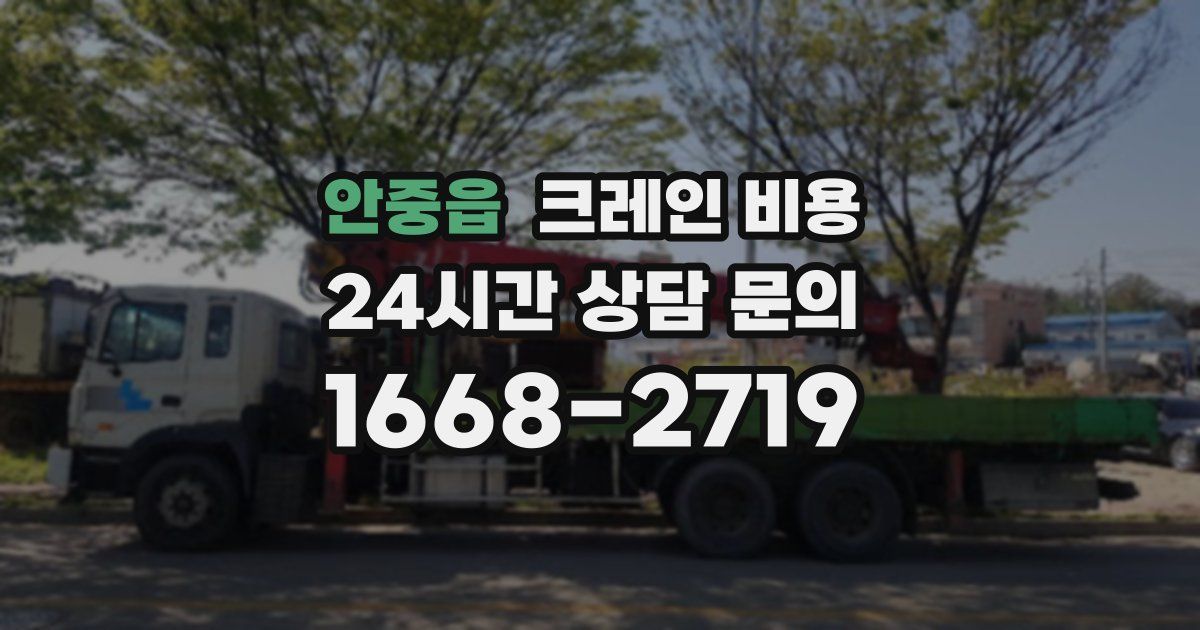 안중읍 크레인 비용