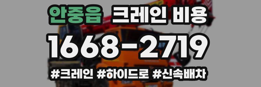 안중읍 크레인 비용