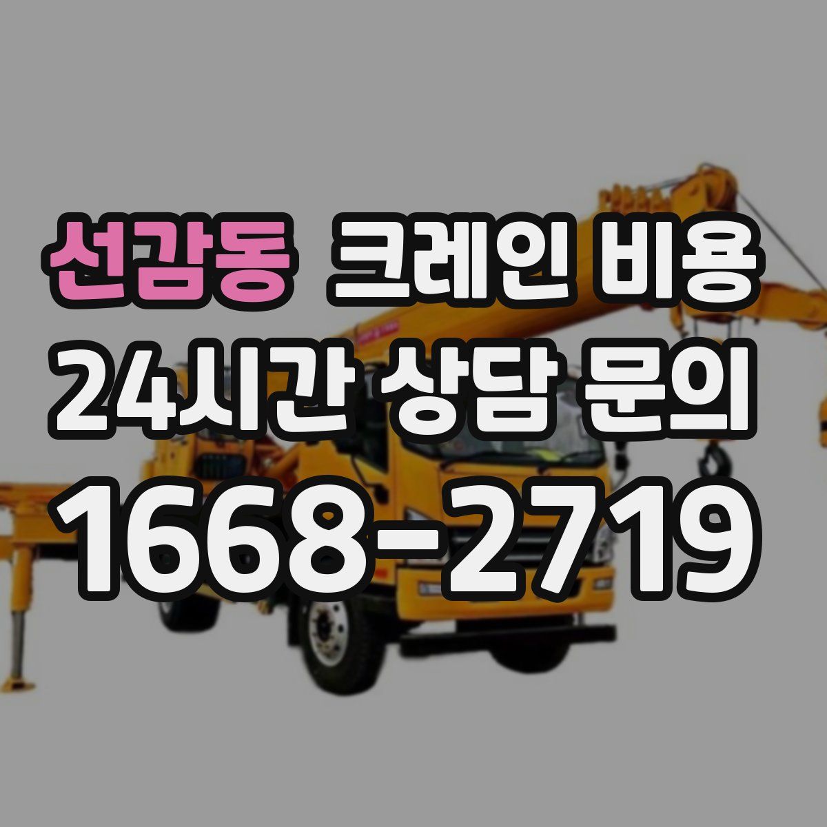 선감동 크레인 비용