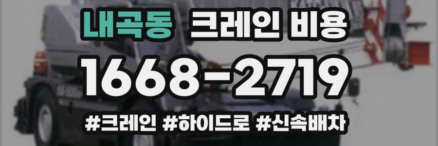 내곡동 크레인 비용