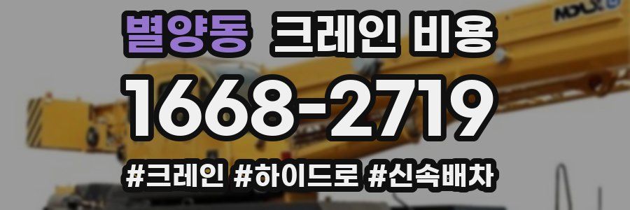 별양동 크레인 비용