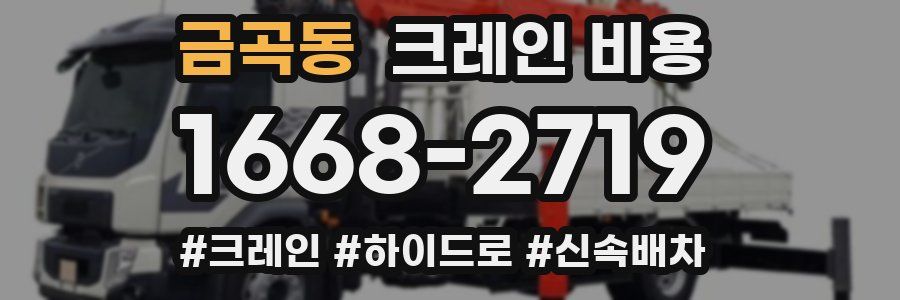 금곡동 크레인 비용