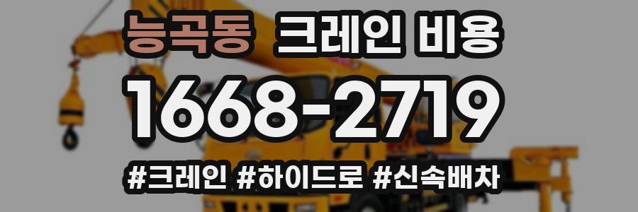 능곡동 크레인 비용