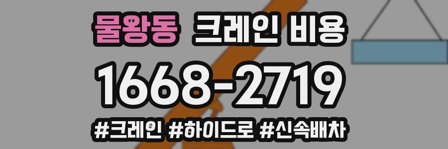 물왕동 크레인 비용