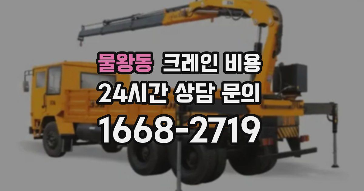 물왕동 크레인 비용