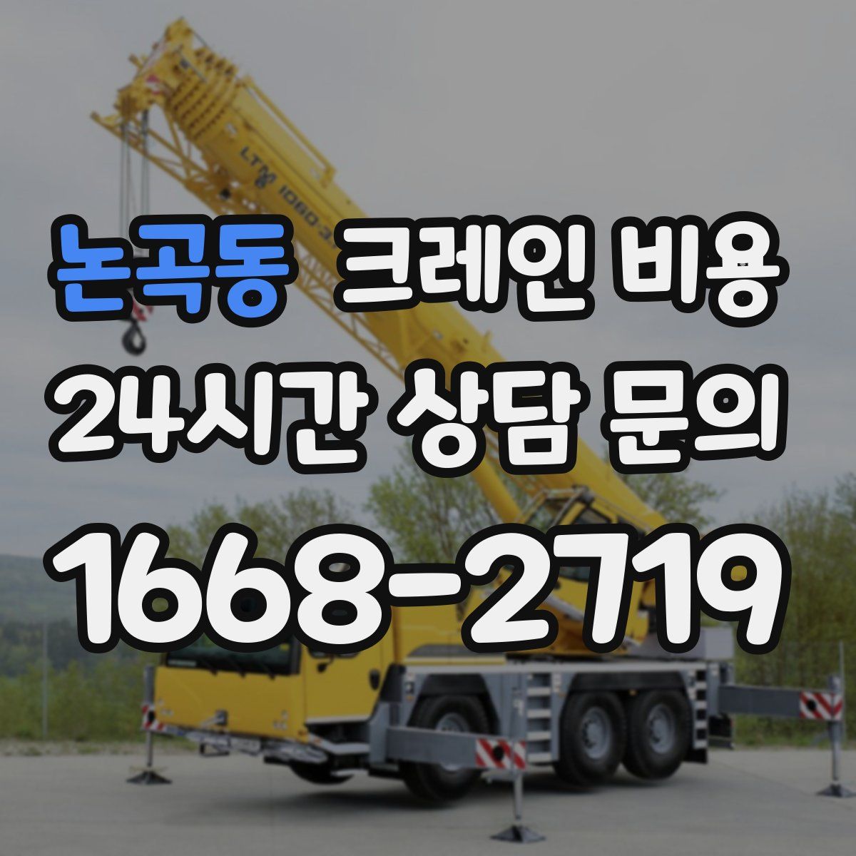 논곡동 크레인 비용