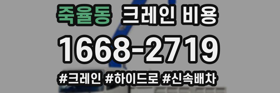 죽율동 크레인 비용