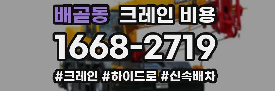 배곧동 크레인 비용