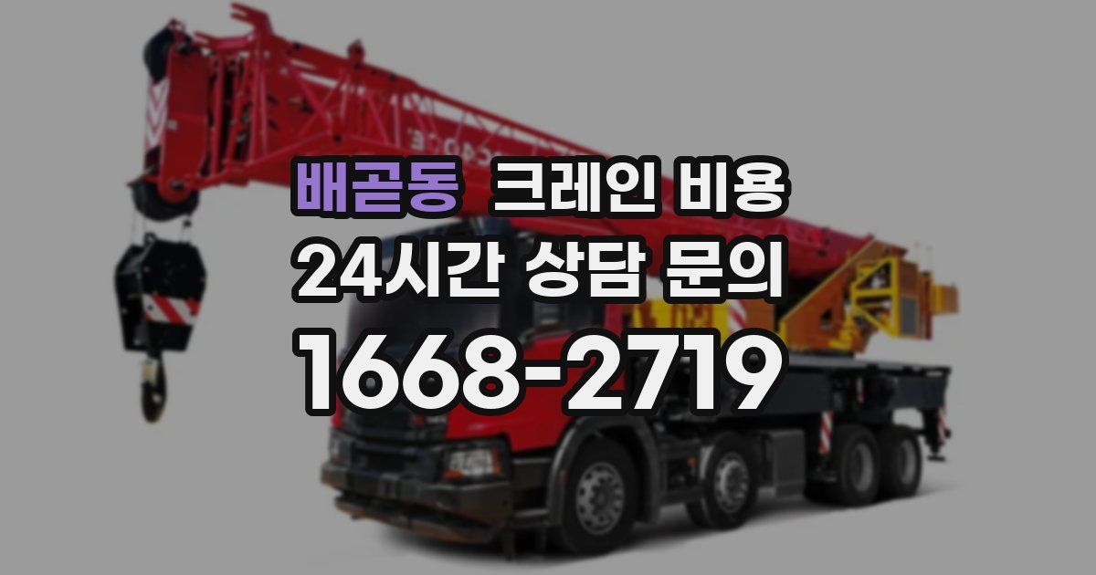 배곧동 크레인 비용