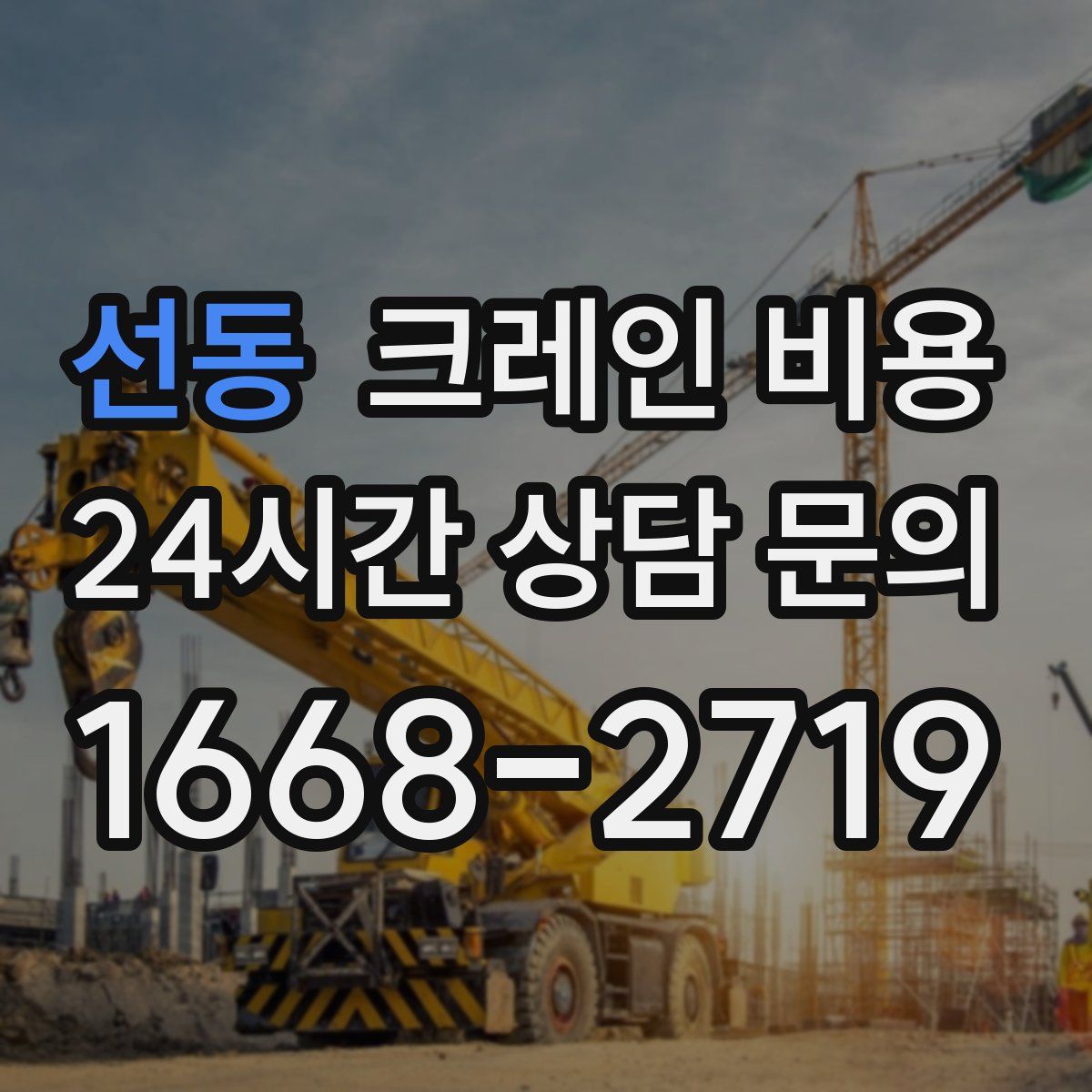 선동 크레인 비용