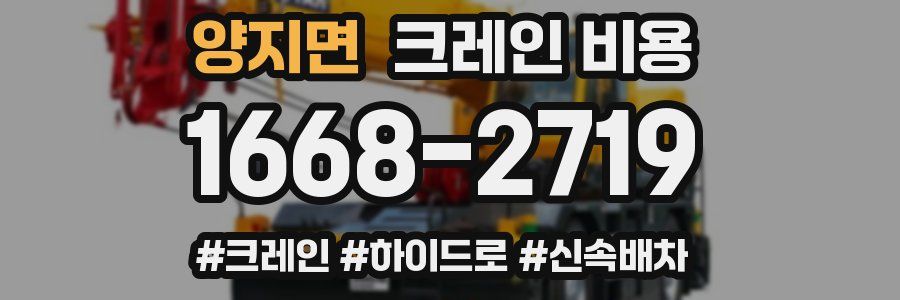 양지면 크레인 비용