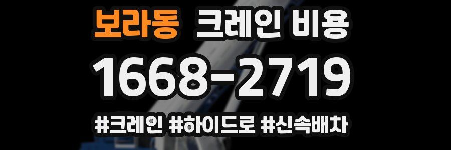 보라동 크레인 비용