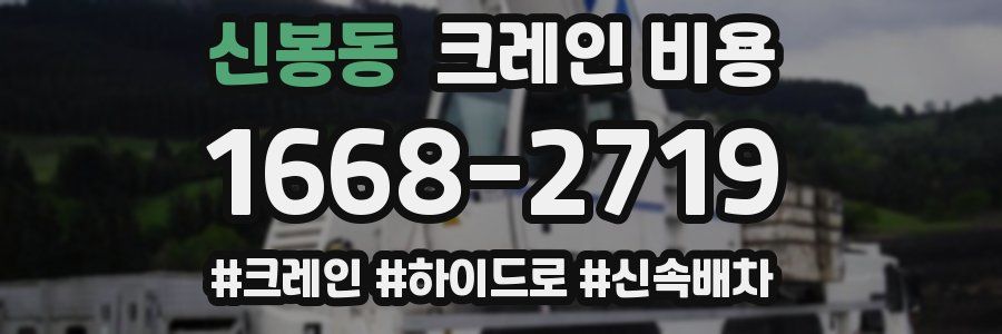 신봉동 크레인 비용