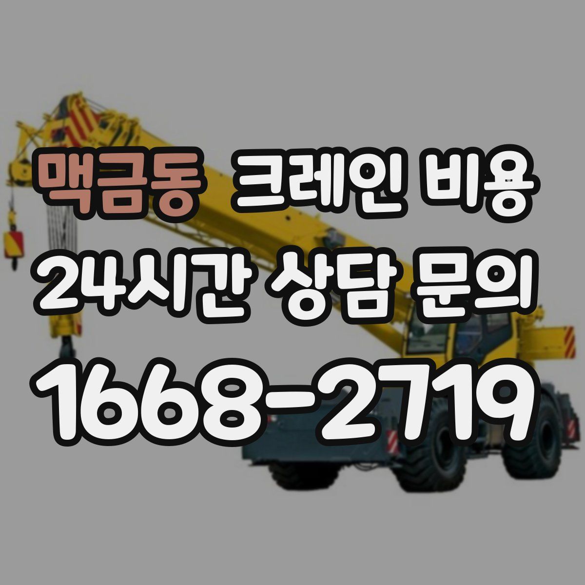 맥금동 크레인 비용