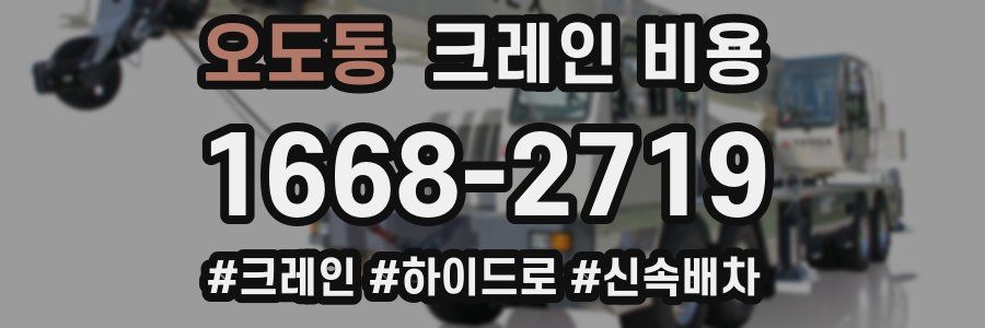 오도동 크레인 비용