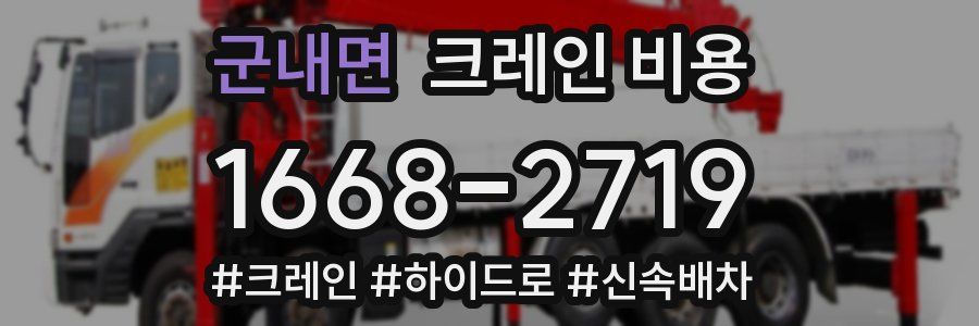 군내면 크레인 비용