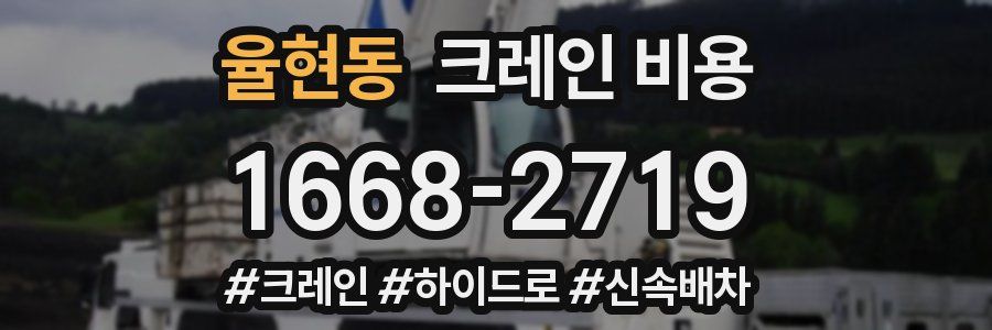 율현동 크레인 비용