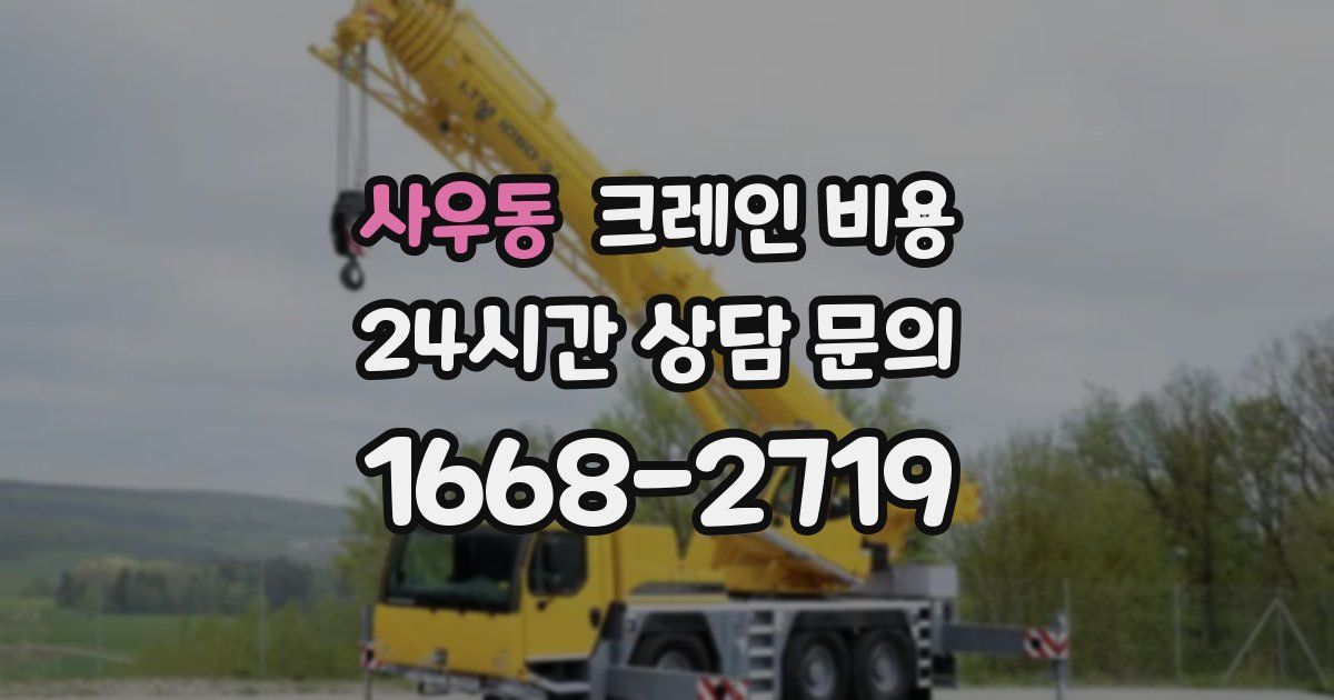 사우동 크레인 비용