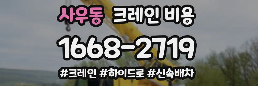 사우동 크레인 비용