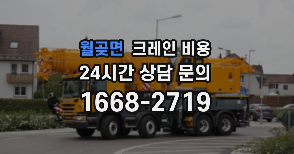 월곶면 크레인 비용