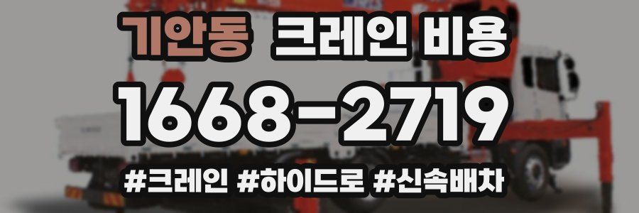 기안동 크레인 비용