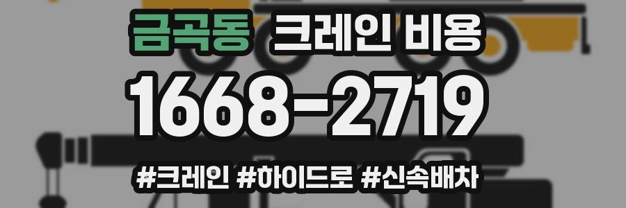 금곡동 크레인 비용