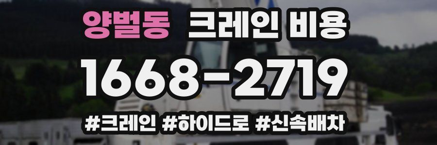 양벌동 크레인 비용