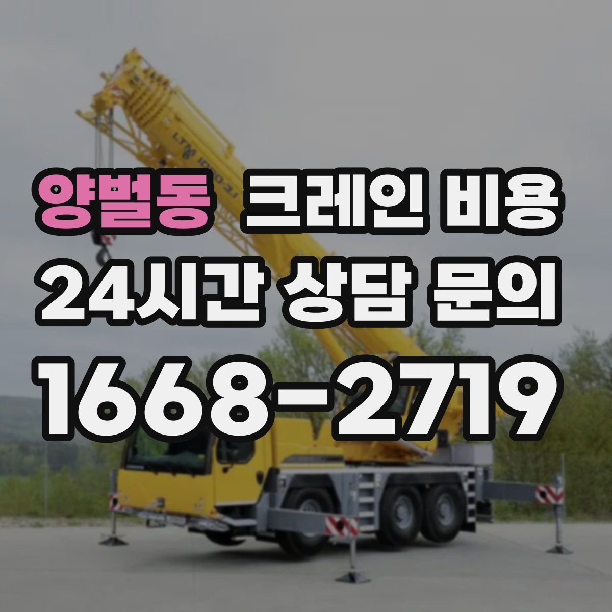 양벌동 크레인 비용