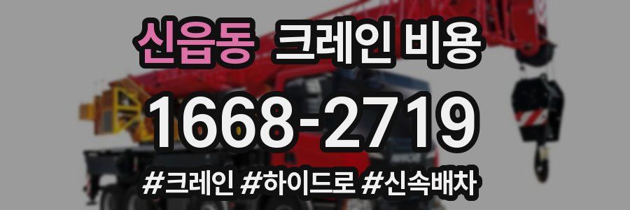 신읍동 크레인 비용