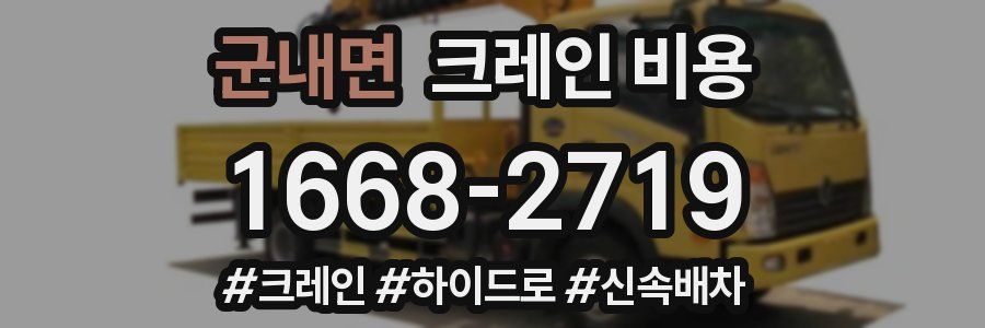 군내면 크레인 비용