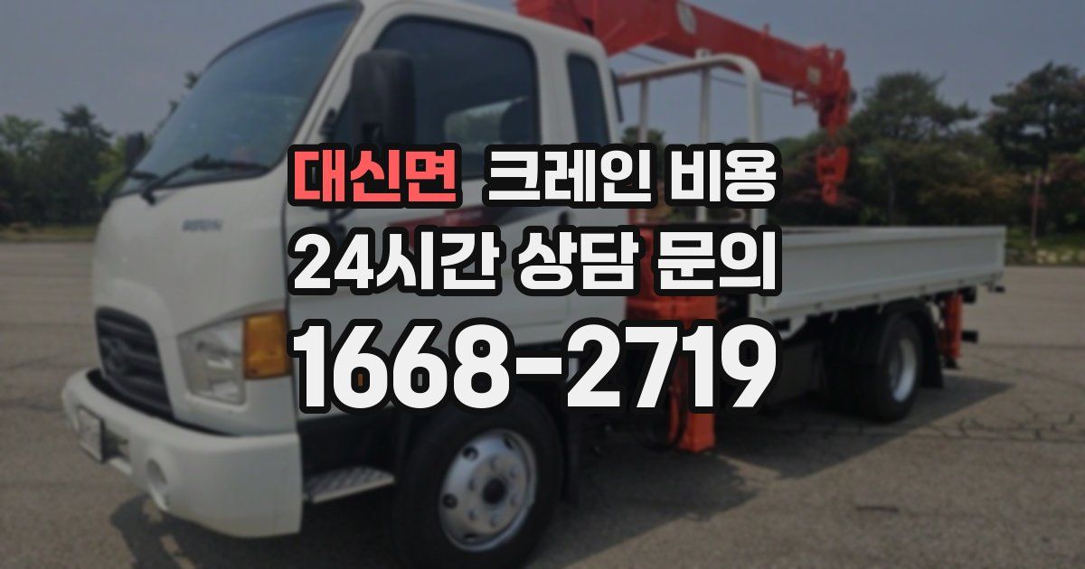 대신면 크레인 비용
