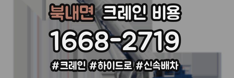 북내면 크레인 비용