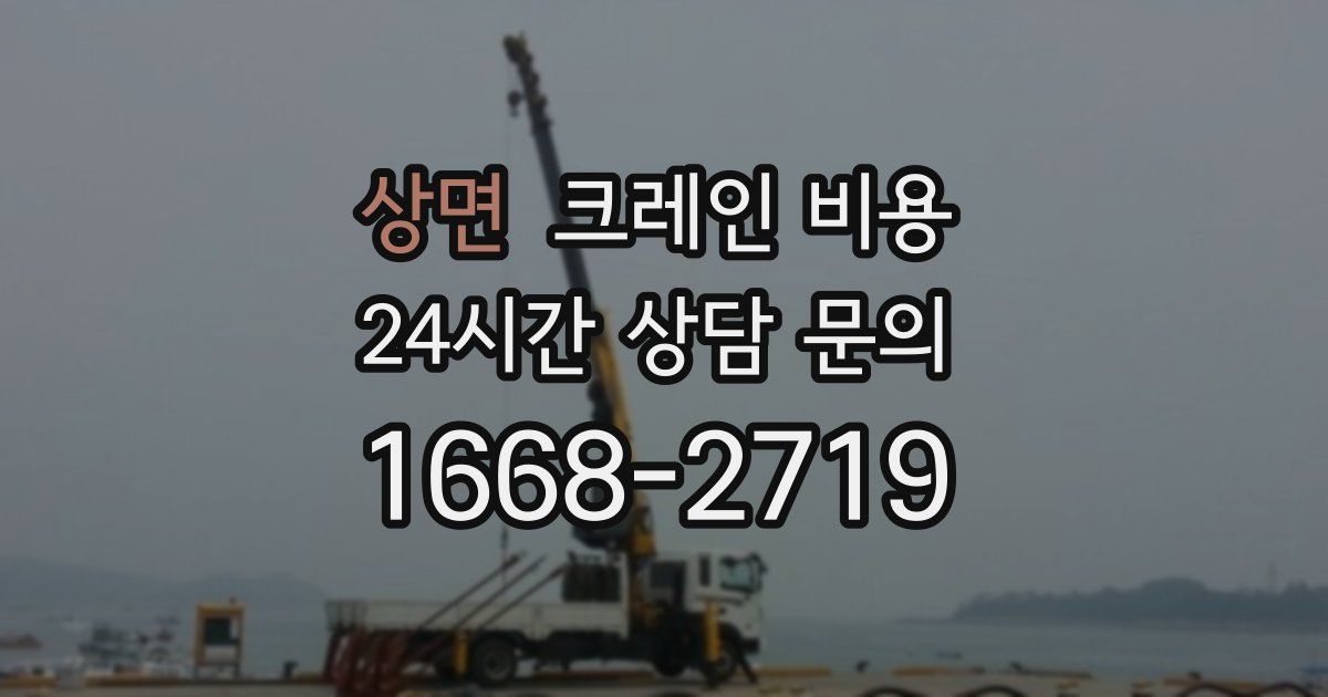 상면 크레인 비용