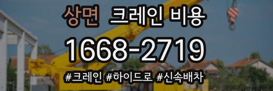 상면 크레인 비용