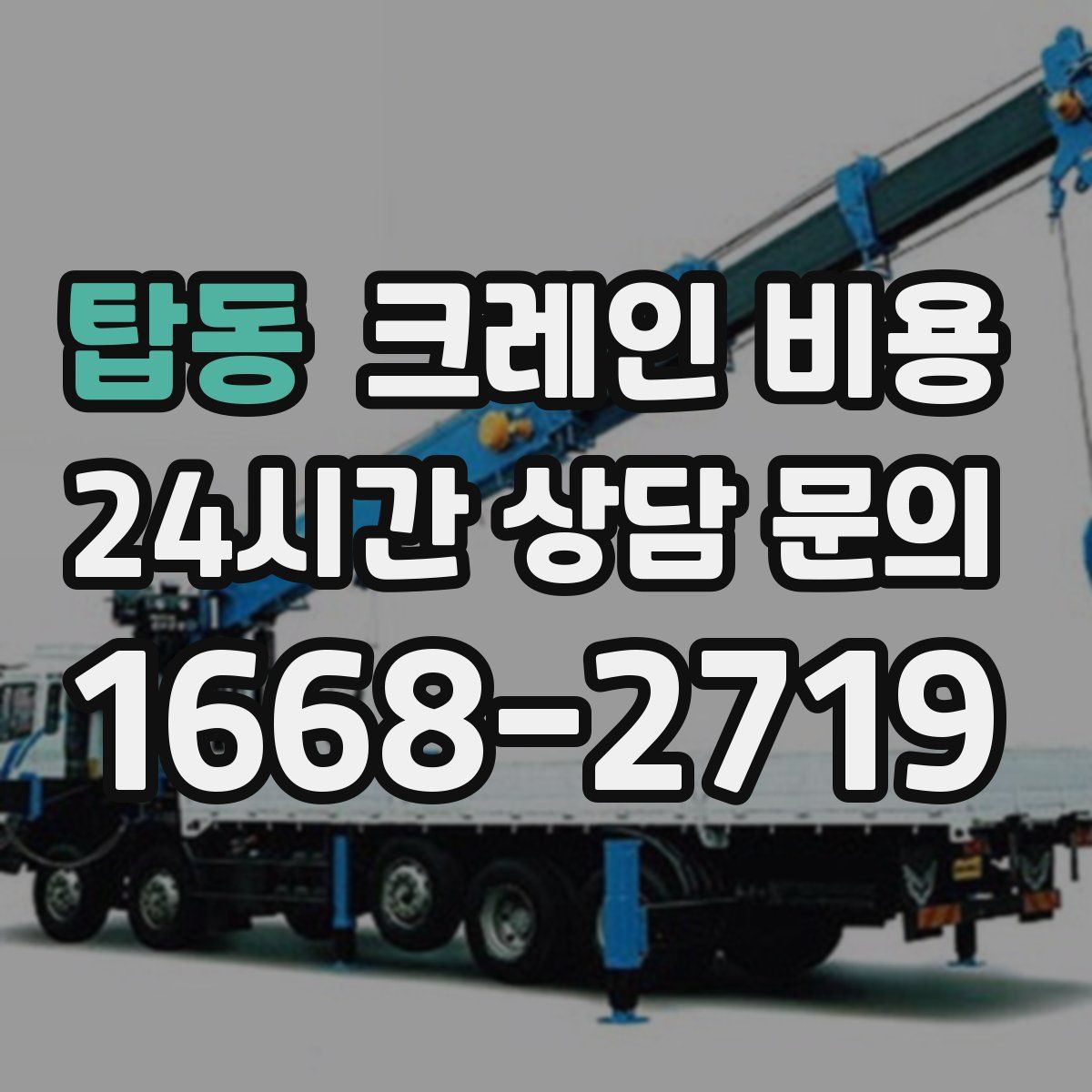 탑동 크레인 비용