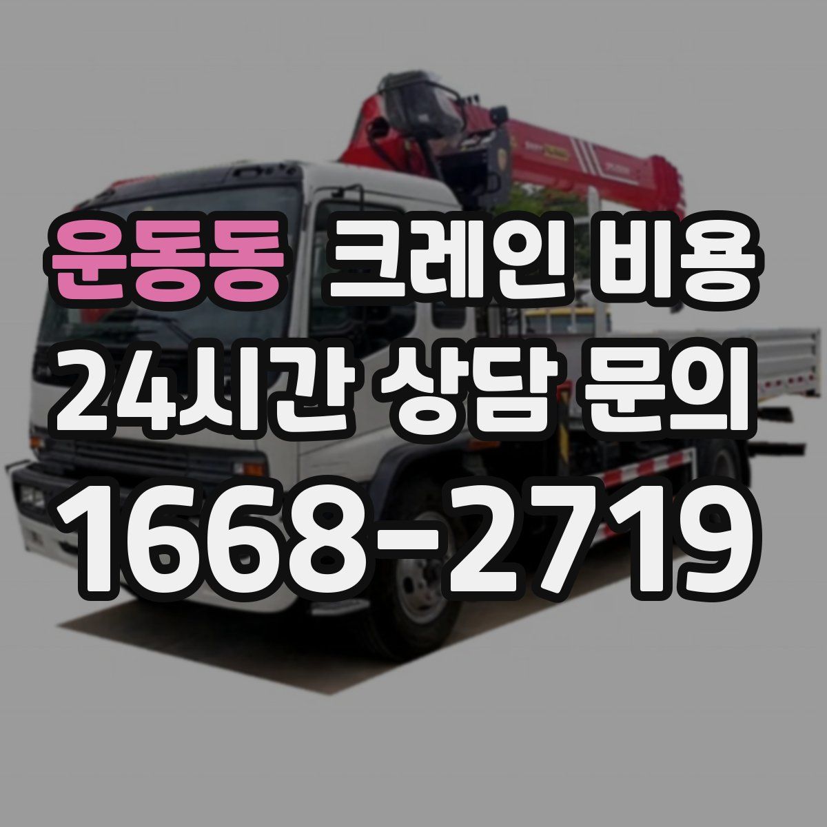 운동동 크레인 비용