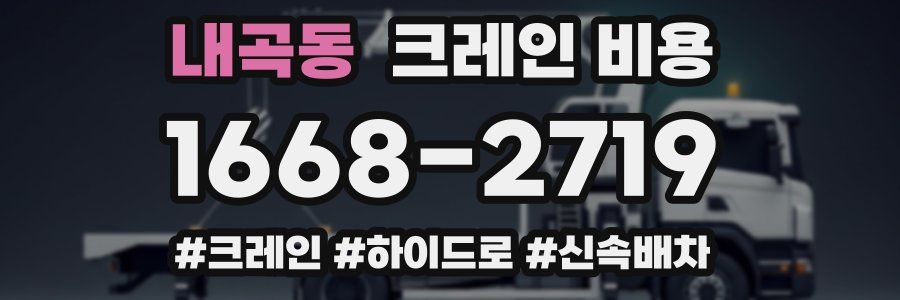 내곡동 크레인 비용
